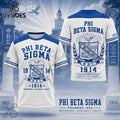 Phi Beta Sigma Fraternity 1914 Blue and White T-Shirt