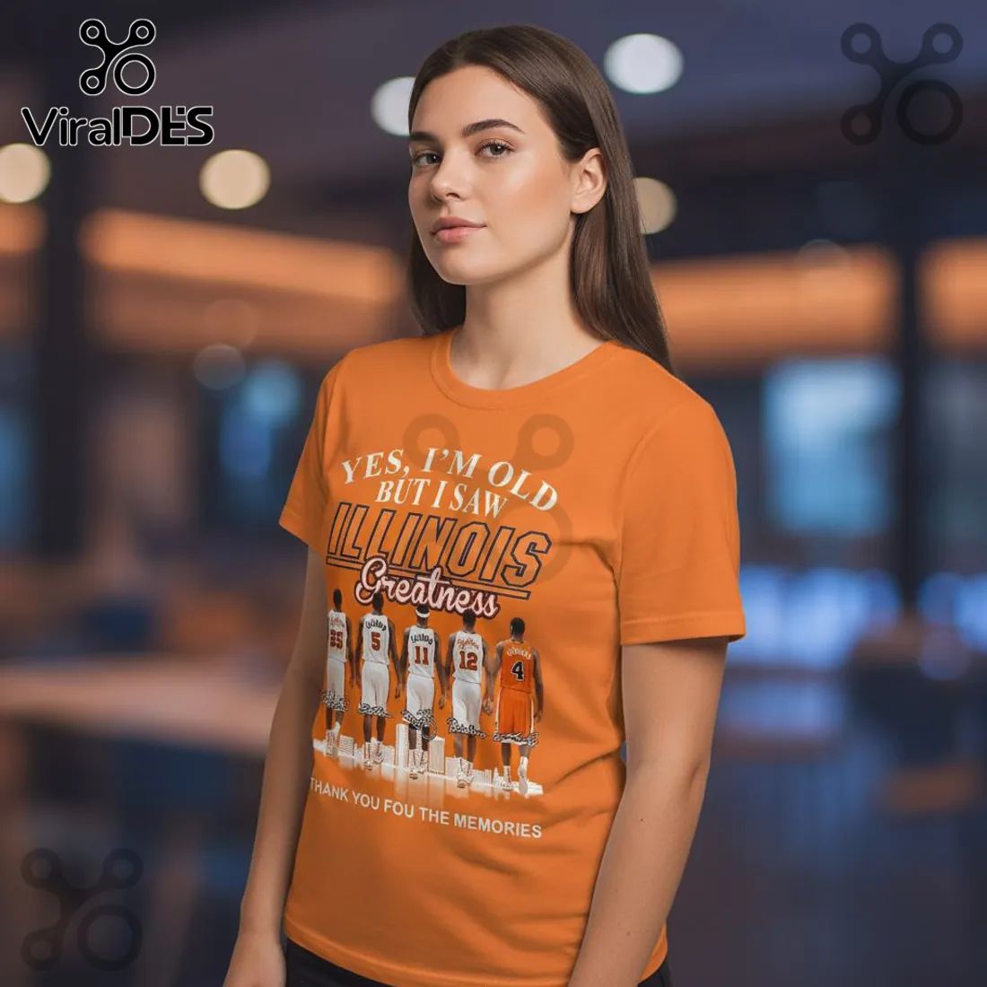 Illinois Basketball Greatness I Saw Commemorative Fan T-Shirt