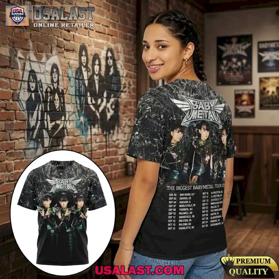 Babymetal The Biggest Tour Ever 2026 Apparel 3D Shirt