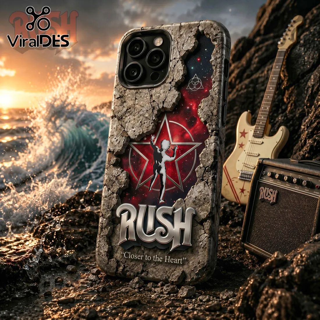 Rush Starman Closer to the Heart Stone Texture Phone Case