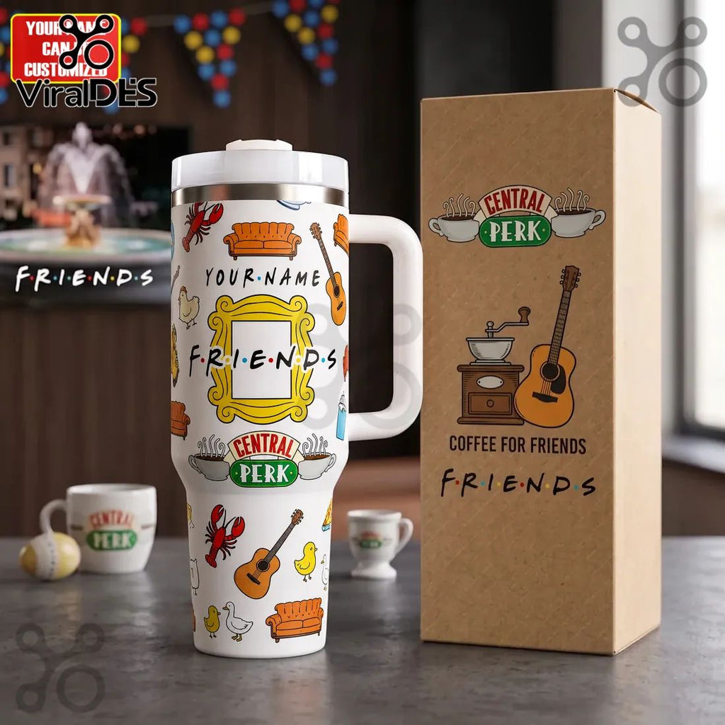 Friends Central Perk Personalized Stainless Steel Insulated Tumbler