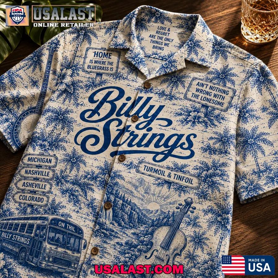 Billy Strings Tropical Blue Hawaiian Shirt