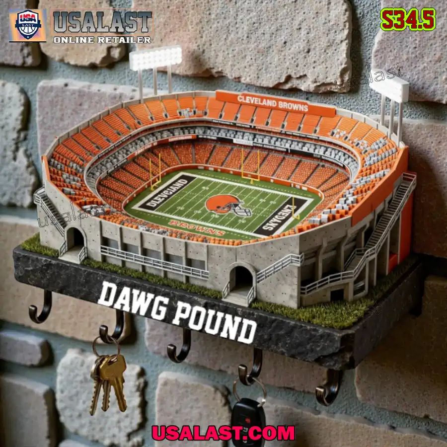 Cleveland Browns Sports Stadium Key Hooks, Key Holder