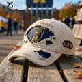 Michigan Wolverines Premium Distressed Off-White Baseball Cap
