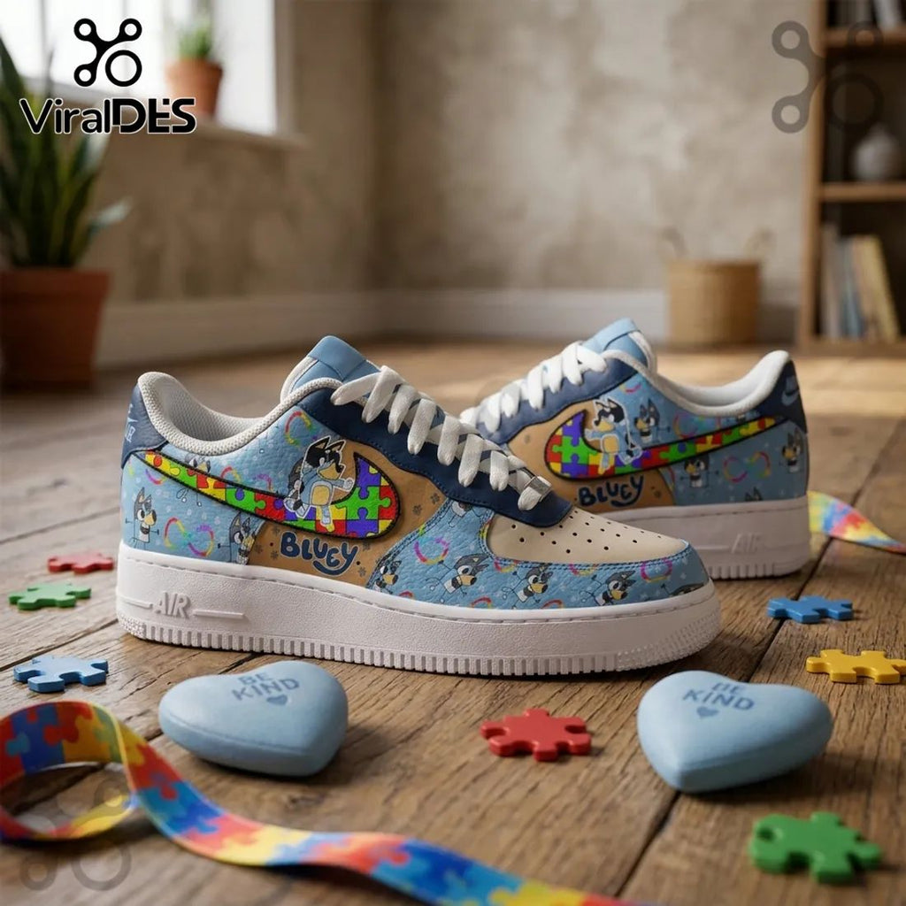 Bluey x Autism Acceptance Custom Air Force 1 Shoes 2026