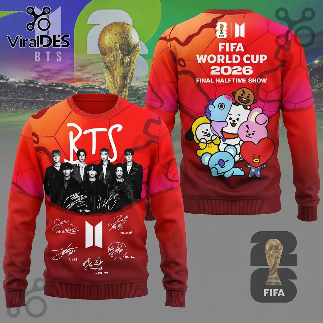 BTS World Cup 2026 Halftime Show Gradient Hoodie
