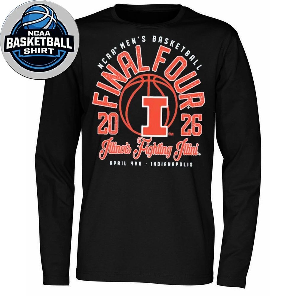 Back Illinois Fighting Illini Final Four 2026 Logo T-Shirt