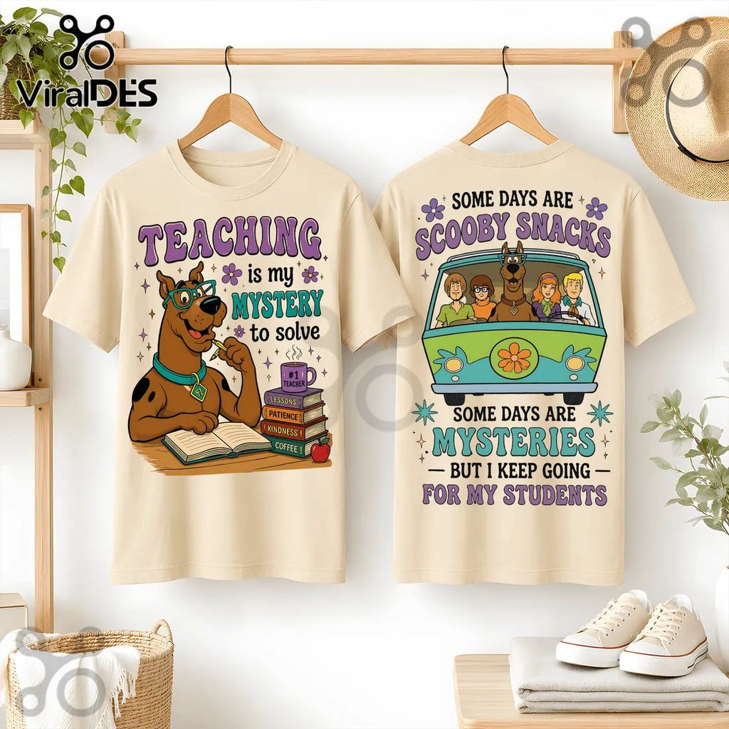Scooby-Doo Teacher Mystery Solved Beige T-Shirt