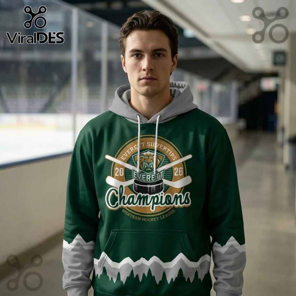 Everett Silvertips WHL Champions 2026 Pullover Hoodie