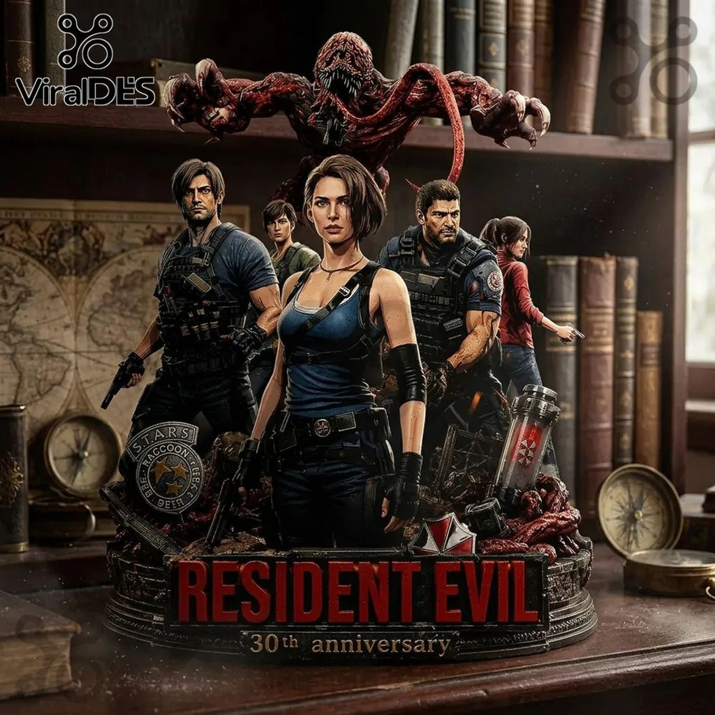 Resident Evil 30th Anniversary 3D Diorama Plaque