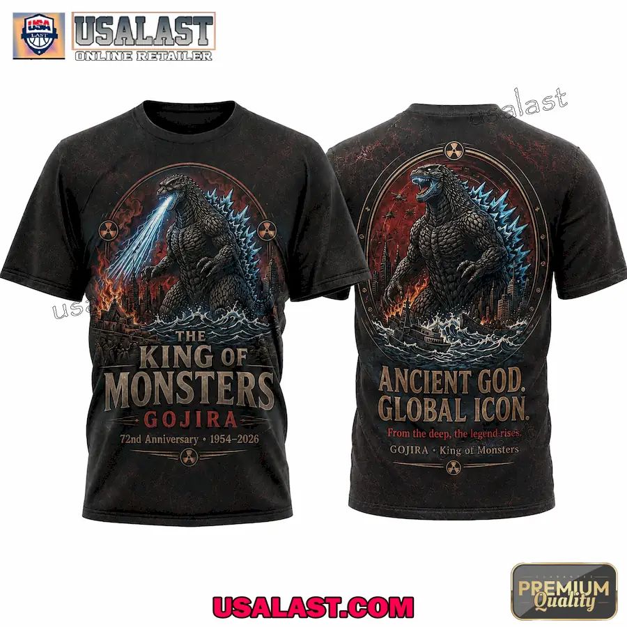 Godzilla The King Of Monsters 72nd Anniversary 3D T-Shirt