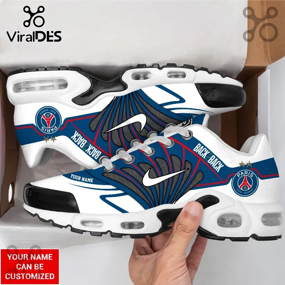 Paris Saint-Germain Back 2 Back Champions Custom Name Air Max Plus