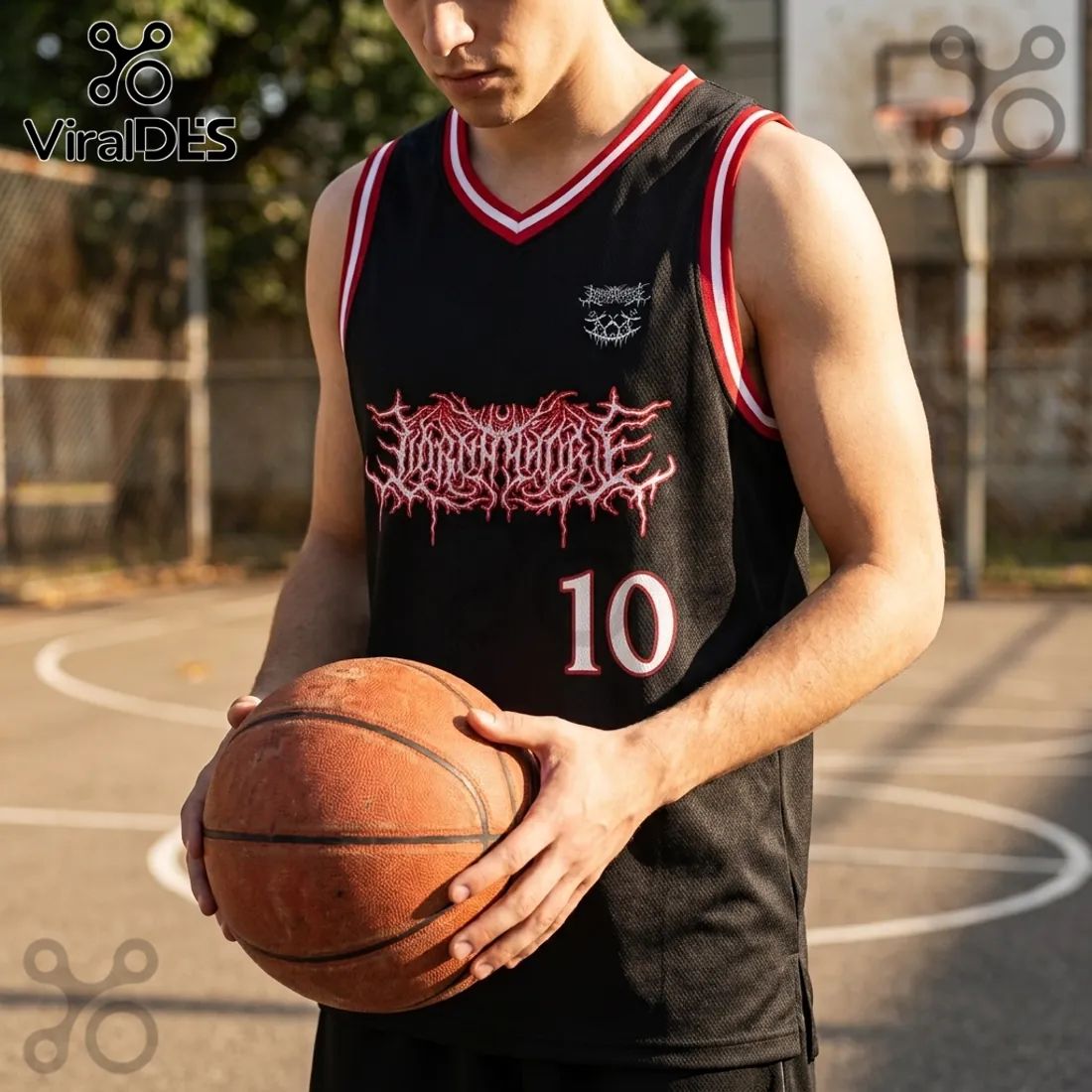 Lorna Shore Black Red Australia Tour 2026 Basketball Jersey