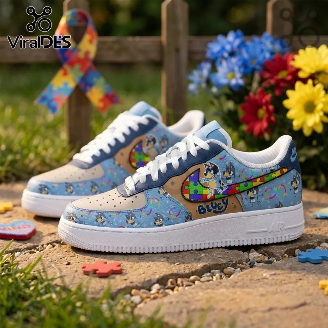 Bluey x Autism Acceptance Custom Air Force 1 Shoes 2026