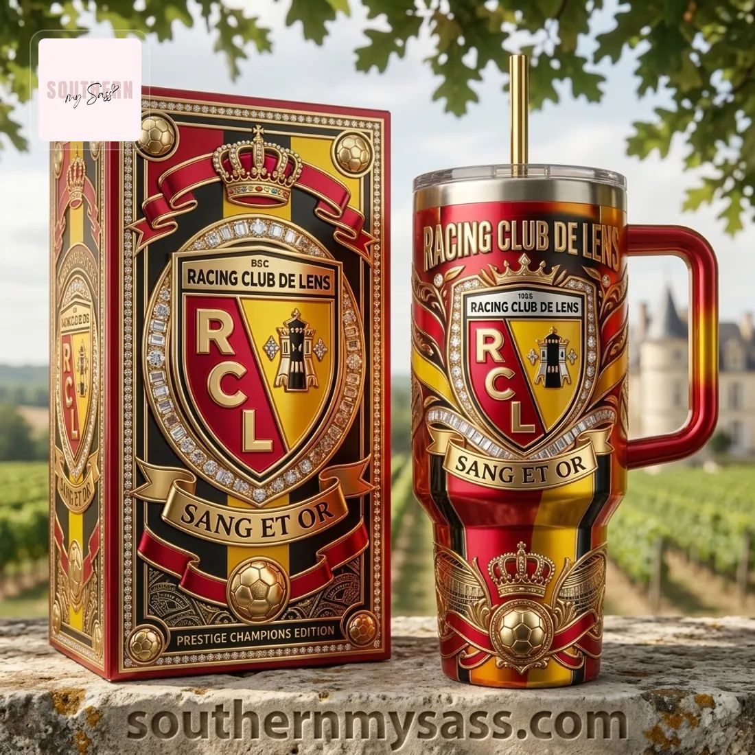 Racing Club de Lens Prestige Champions Edition 40oz Insulated Tumbler With Handle