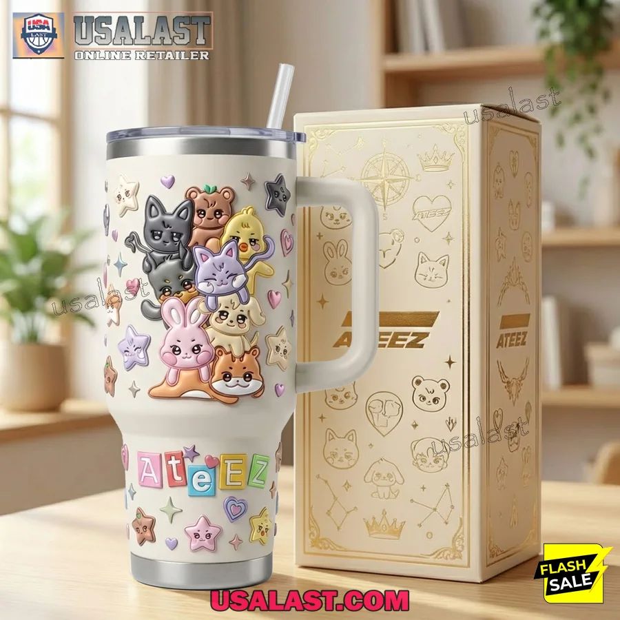 Ateez Lovers 40oz Tumbler With Handle
