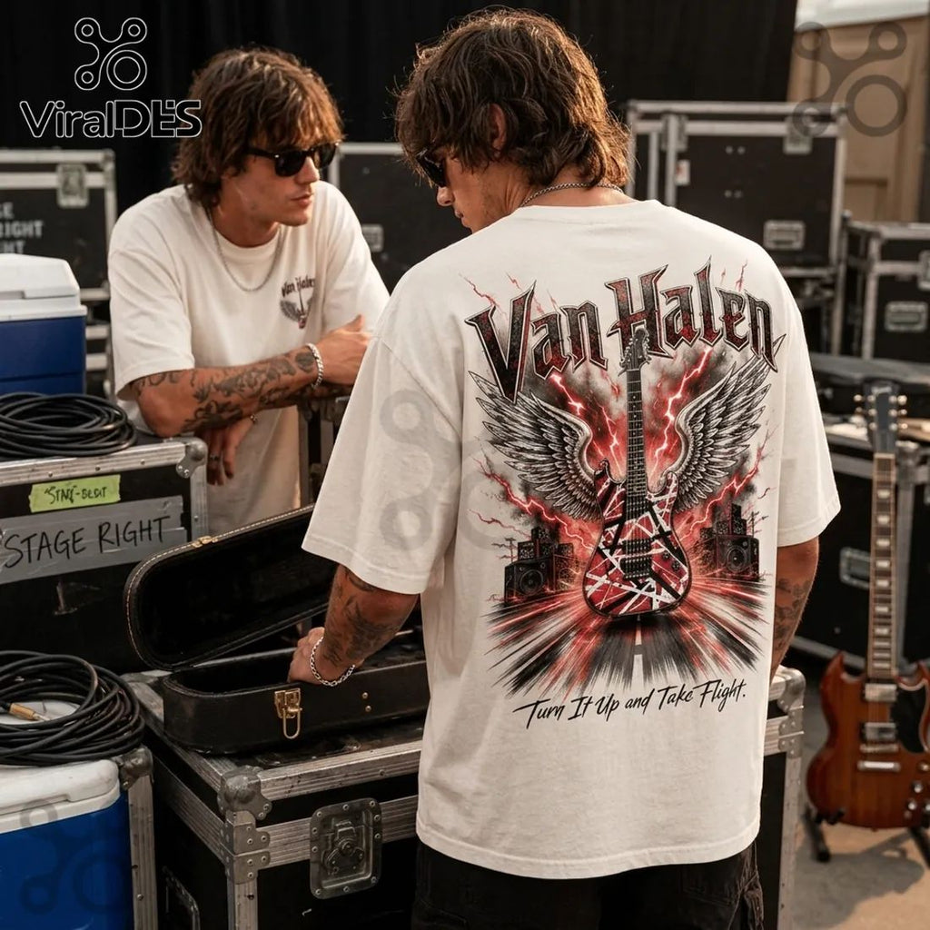 Premium Van Halen Rock Band White T-Shirt