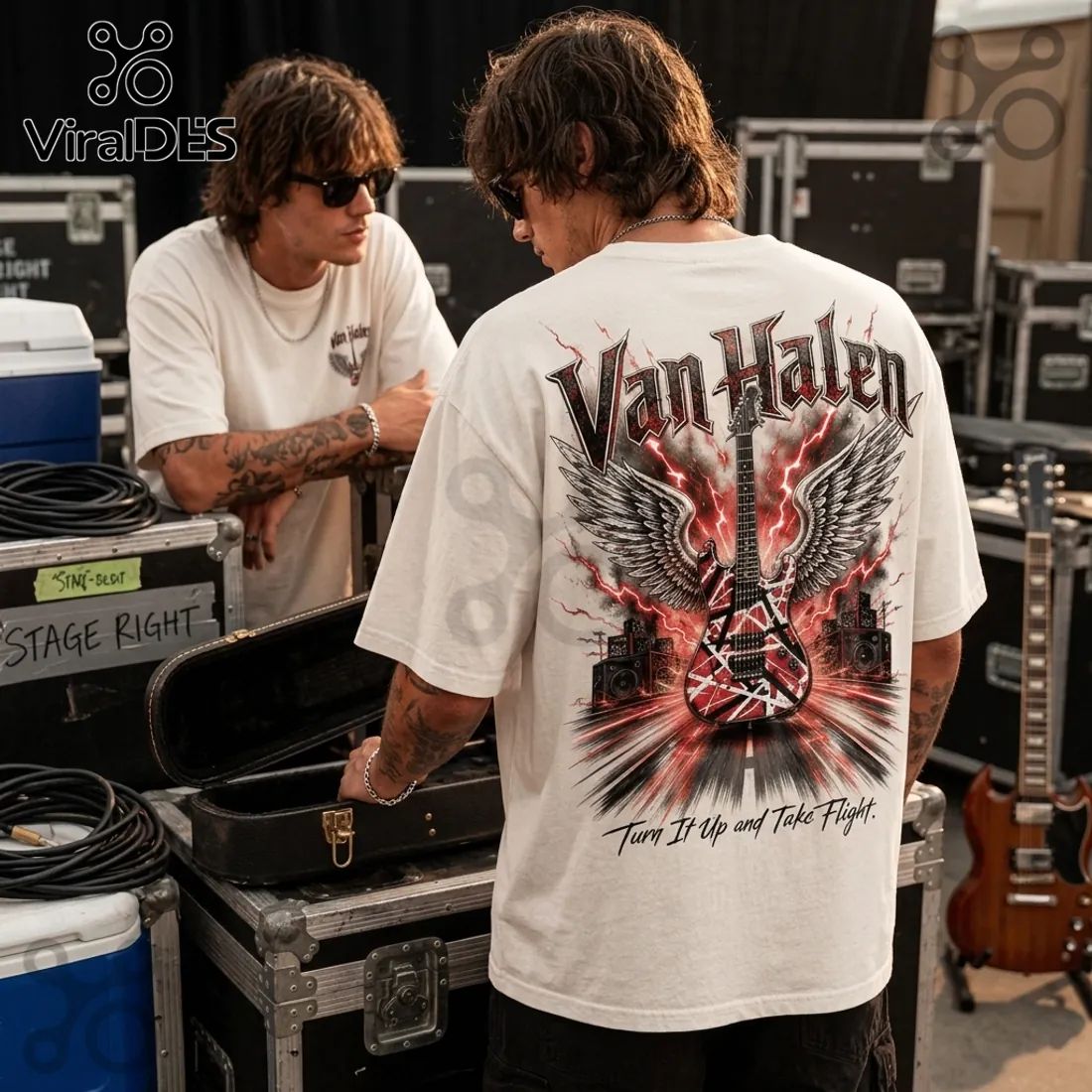 Premium Van Halen Rock Band White T-Shirt