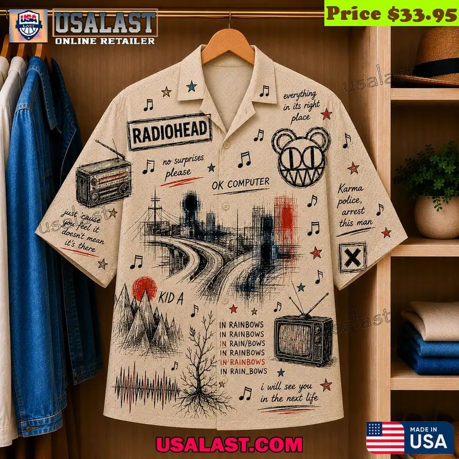 Radiohead OK Computer Vintage Hawaiian Shirt