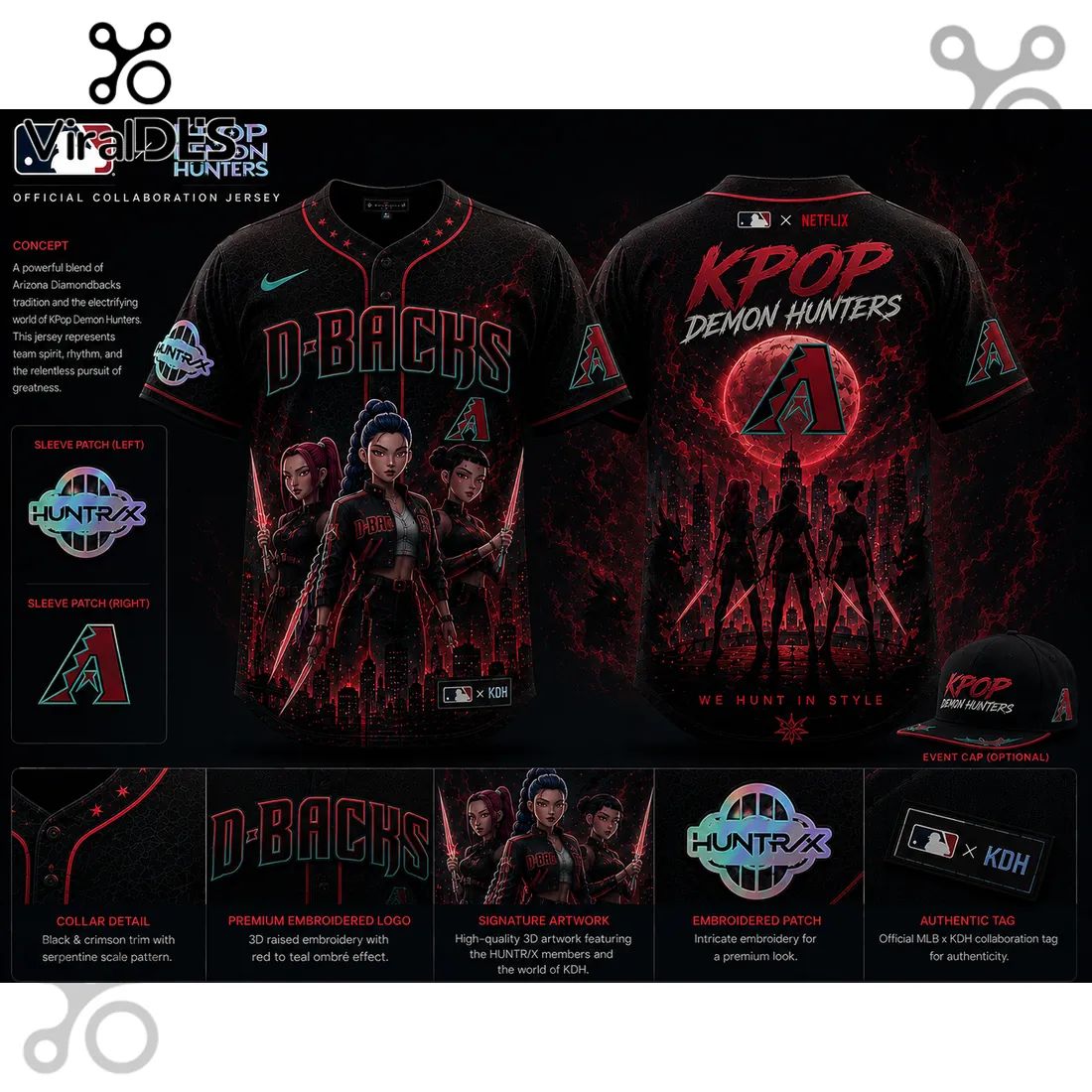 MLB x KPop Demon Hunters Arizona Diamondbacks 2026 Jersey