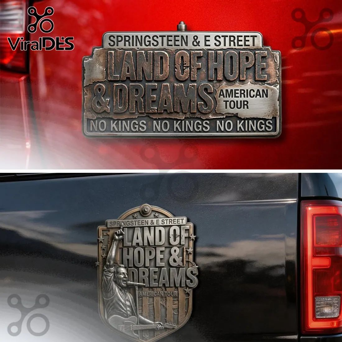 Bruce Springsteen Land of Hope & Dreams Vintage Embossed Metal Plaque