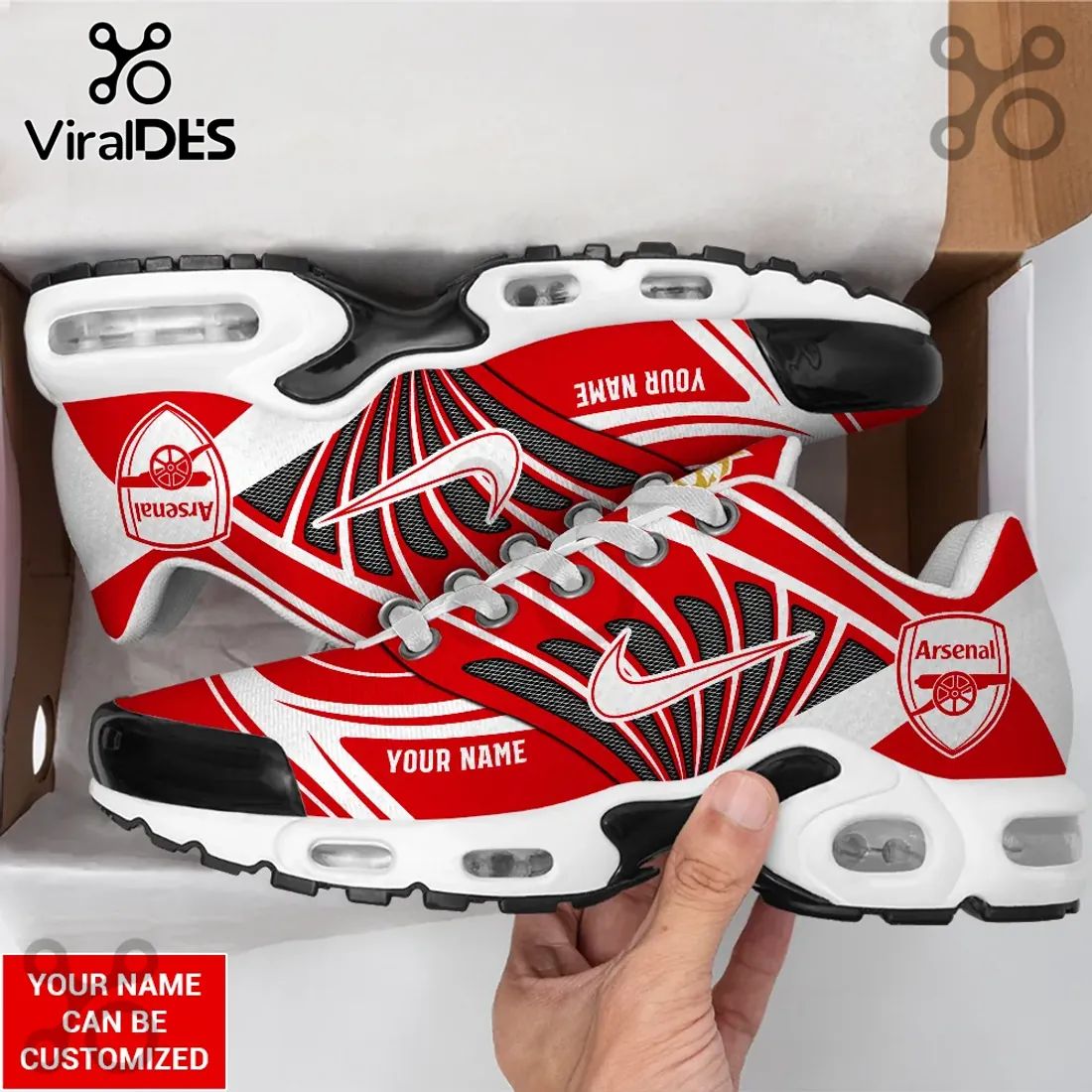 Personalized Arsenal Football Club 25/26 Champions Air Max Sneakers