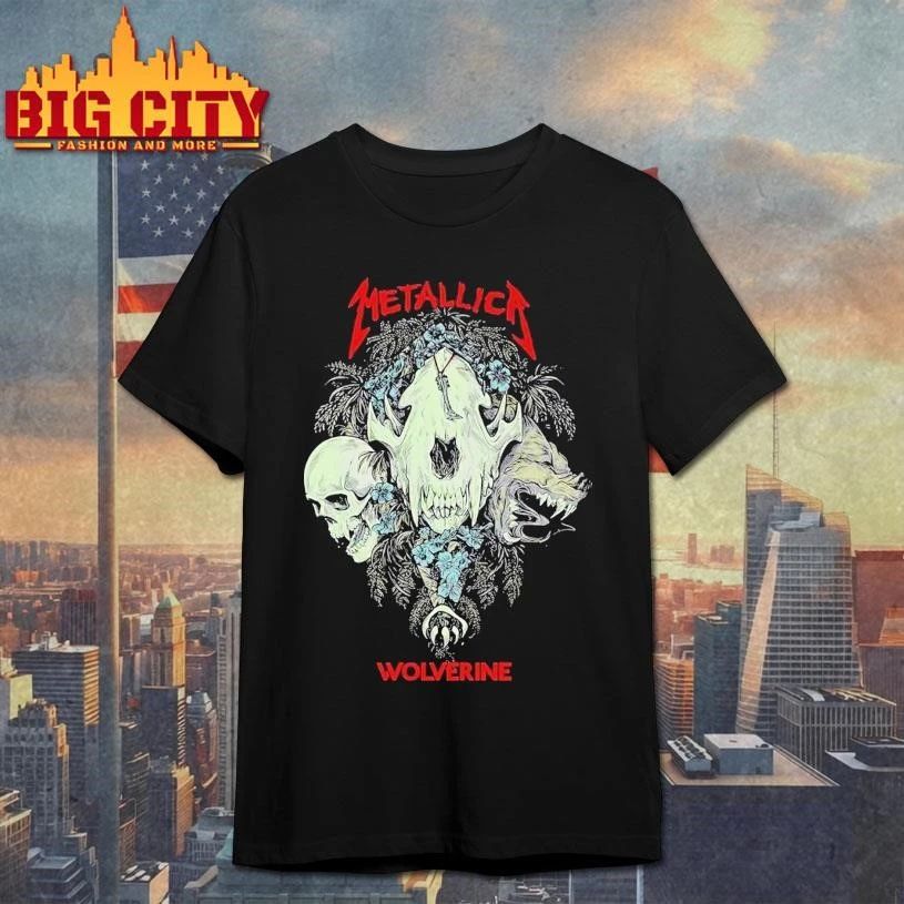 Metal X Wolverine Boots Exclusive Merch Wolverine Skull Adorned Shirt