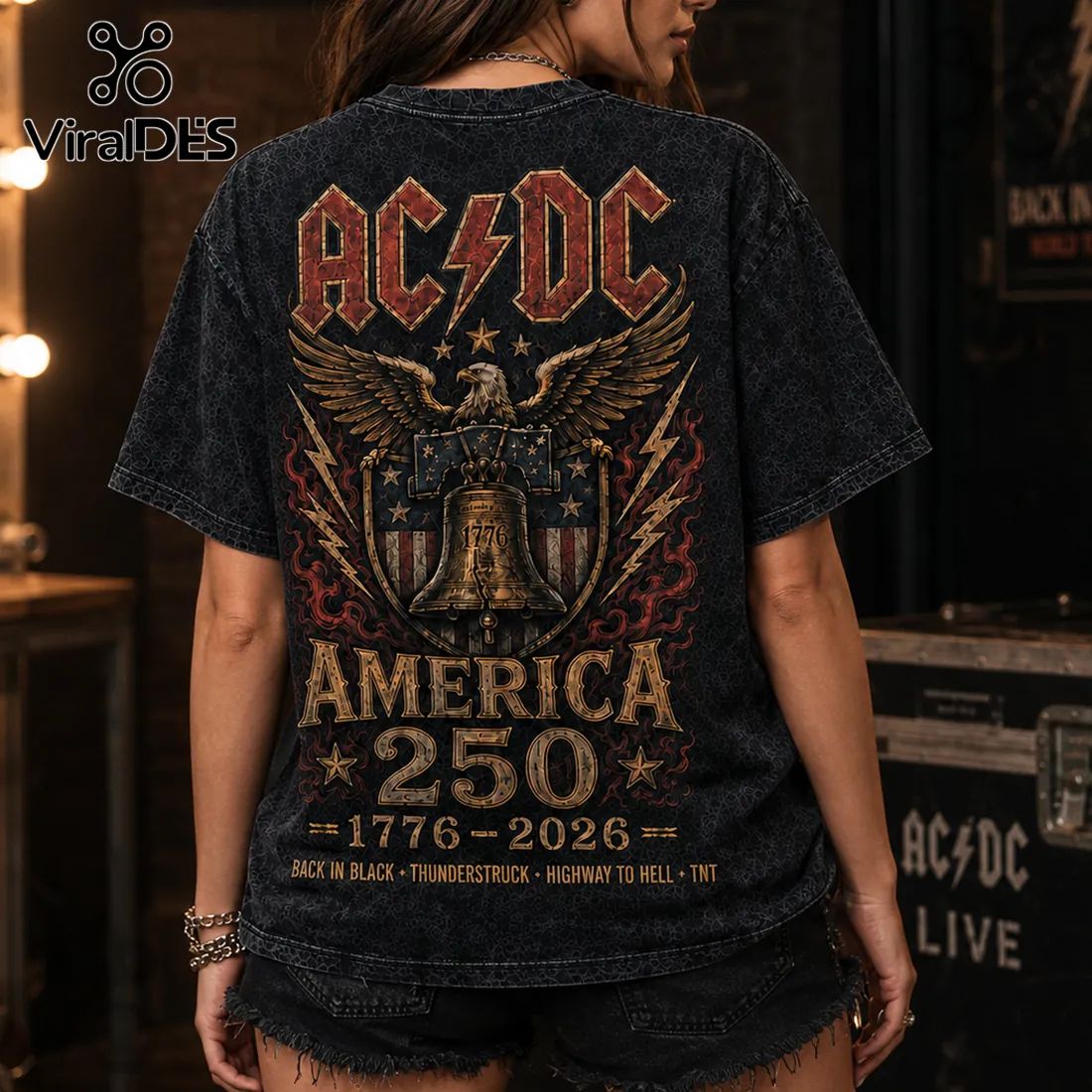 AC/DC America 250 Years of Freedom 1776-2026 T-Shirt