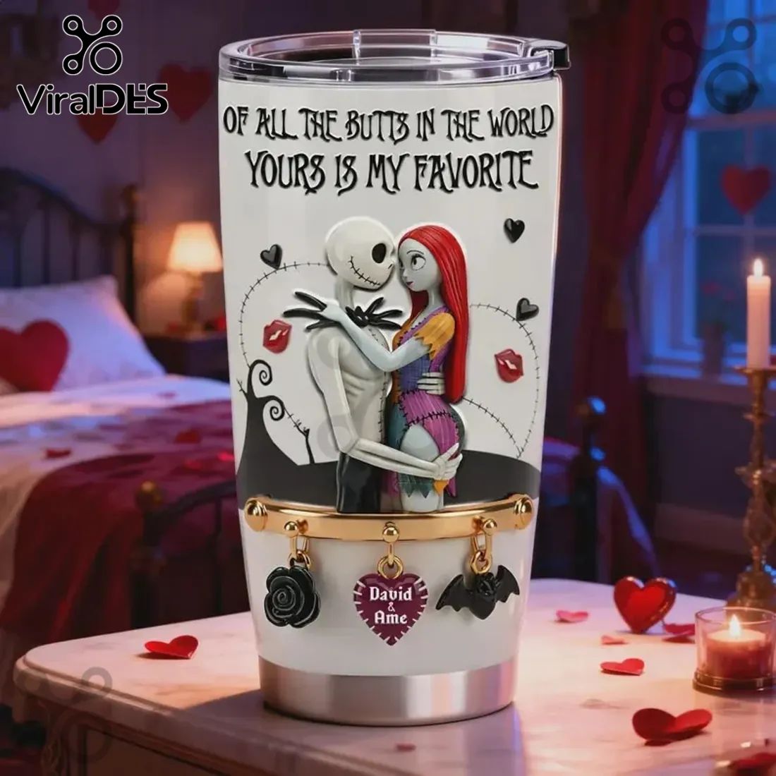 Nightmare Before Christmas Jack & Sally Tumbler