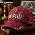 Kappa Alpha Psi 1911 Personalized Crimson Distressed Baseball Cap