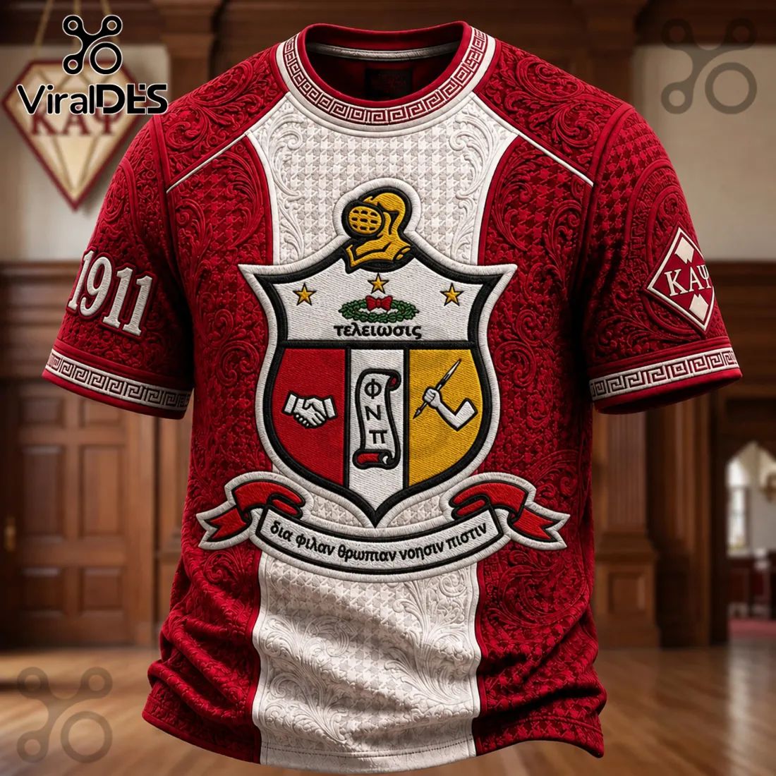 Kappa Alpha Psi 1911 Crimson Crest Premium T-Shirt