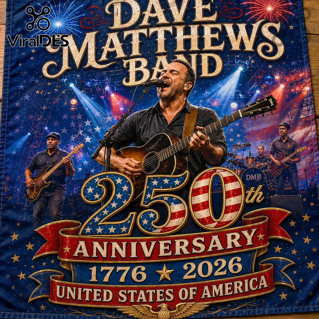 Dave Matthews Band America 250 Years 1776-2026 House Flag