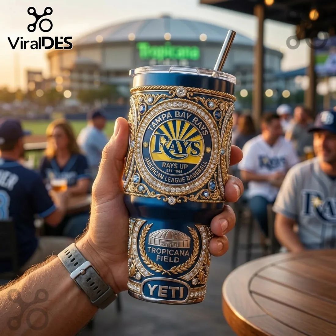 Tampa Bay Rays YETI Championship 40oz Stanley Tumbler