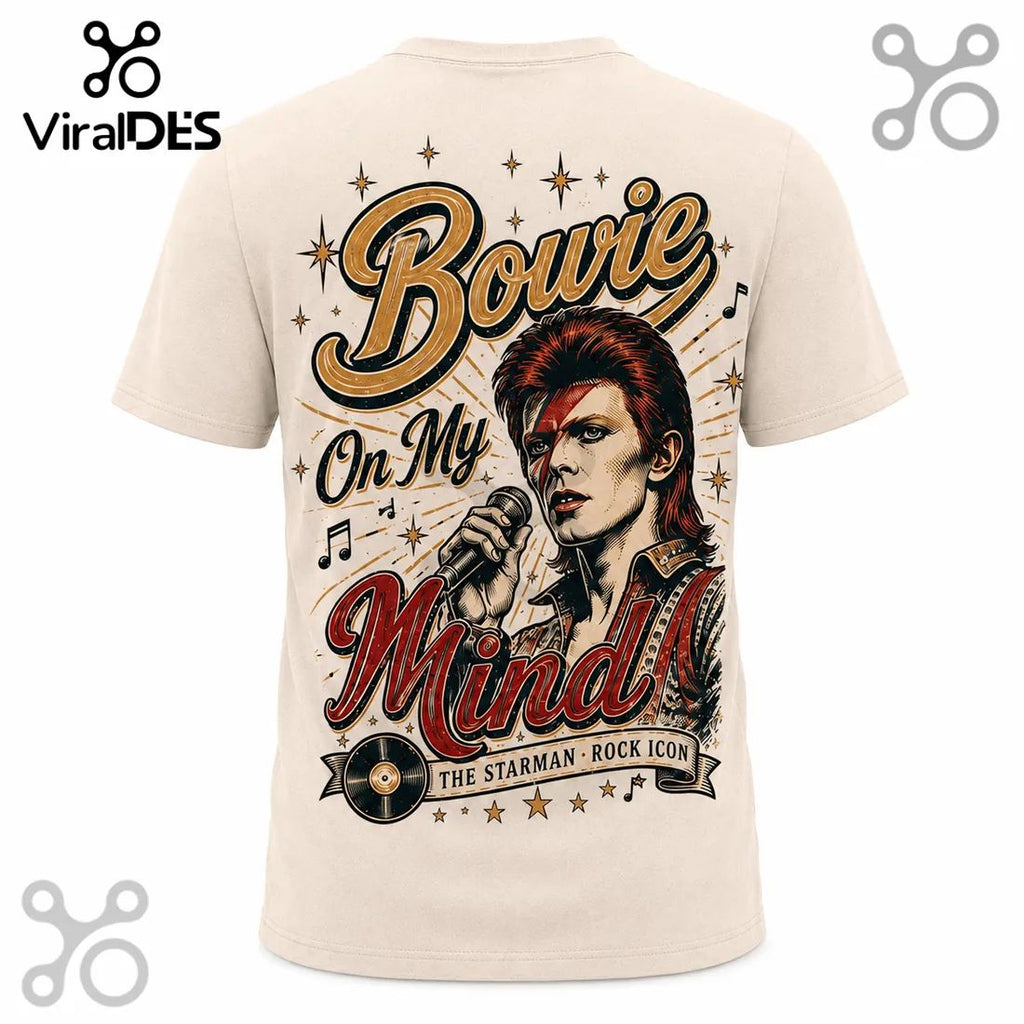 David Bowie Starman Tribute Retro Graphic T-Shirt