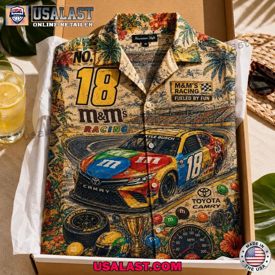 Kyle Busch Nascar Racing Tropical Hawaiian Shirt