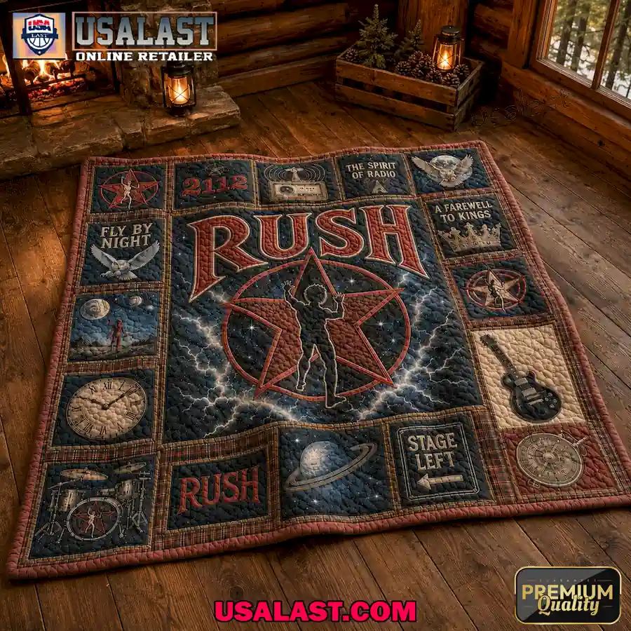 Rush Rock Band 2026 Trending Quilt Blanket