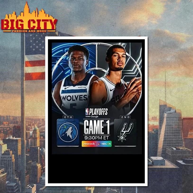 Minnesota Timberwolves vs. San Antonio Spurs 2026 Playoffs Round 2 Matchup Shirt