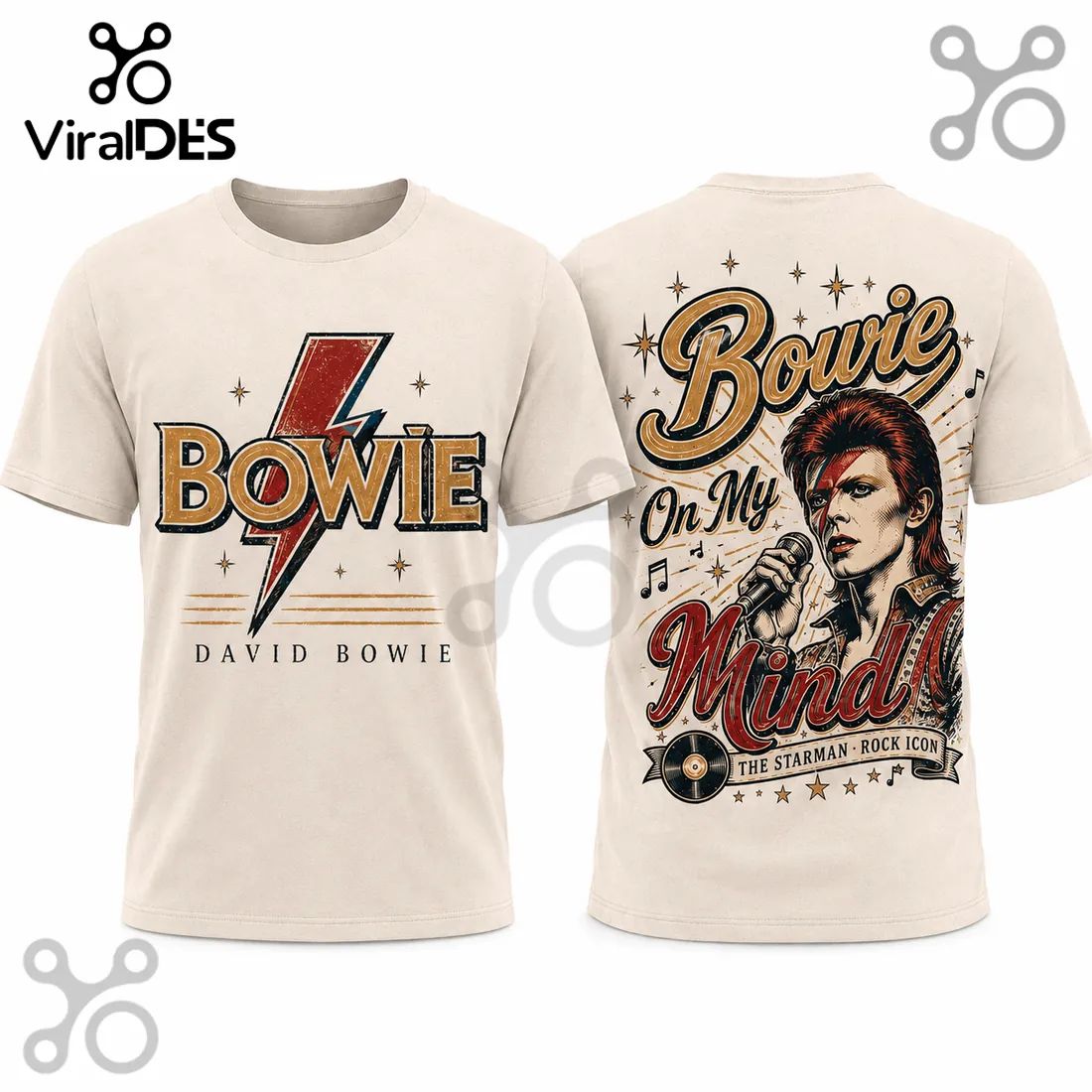 David Bowie Starman Tribute Retro Graphic T-Shirt
