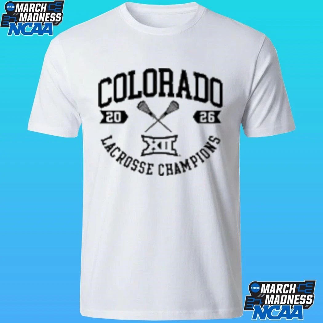 Colorado Buffaloes White Summit Sportswear Big 12 Lacrosse Champions 2026 Shirt