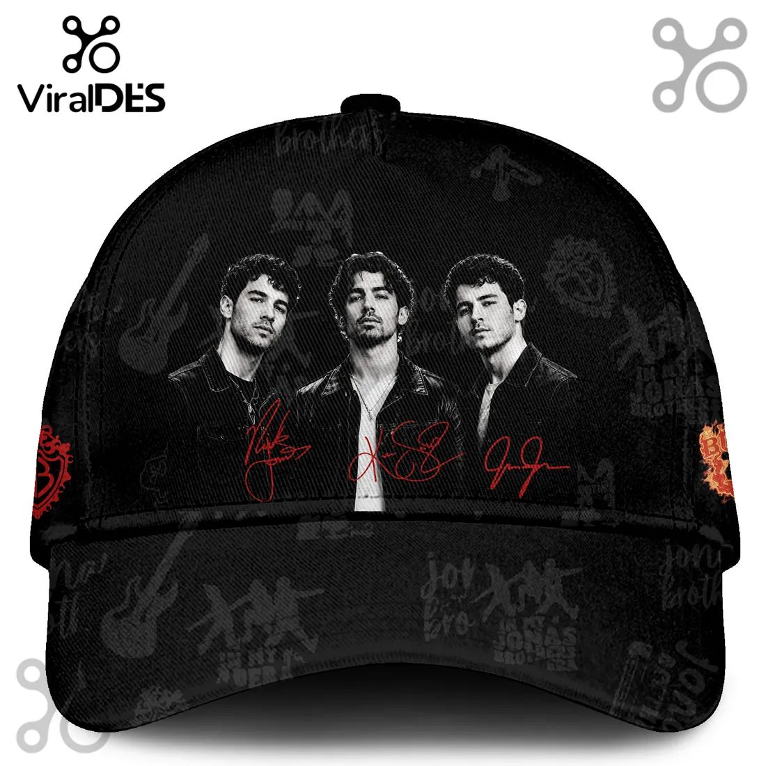 Jonas Brothers The Burning Up Tour Black Baseball Jersey
