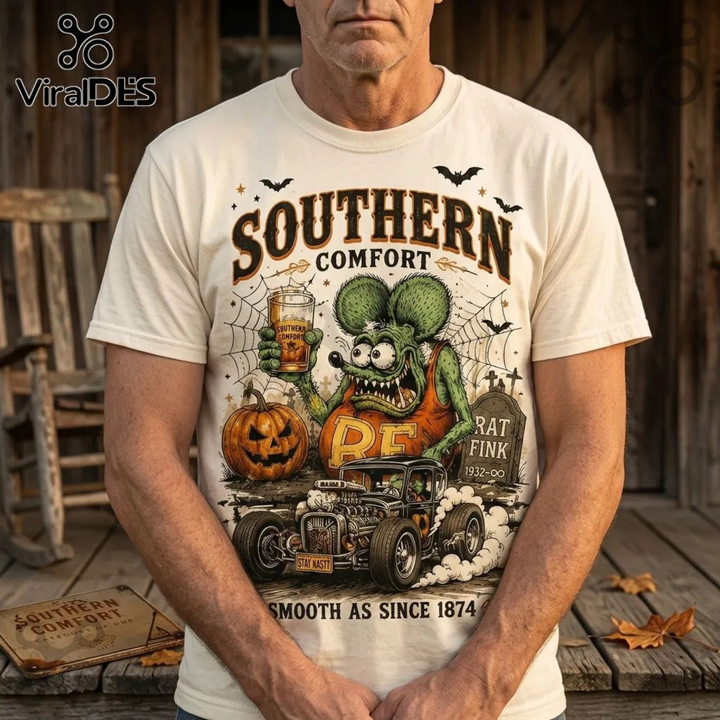 Rat Fink Southern Comfort Halloween Mascot T-Shirt