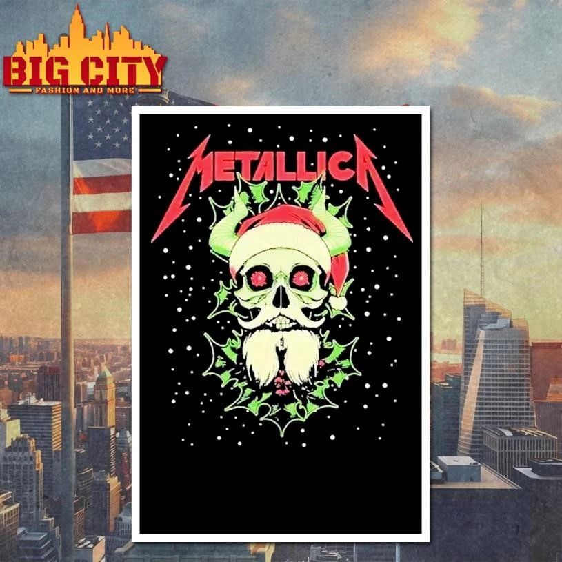 Metallica M72 World Tour Give Santa Horns Pop-Up Shirt