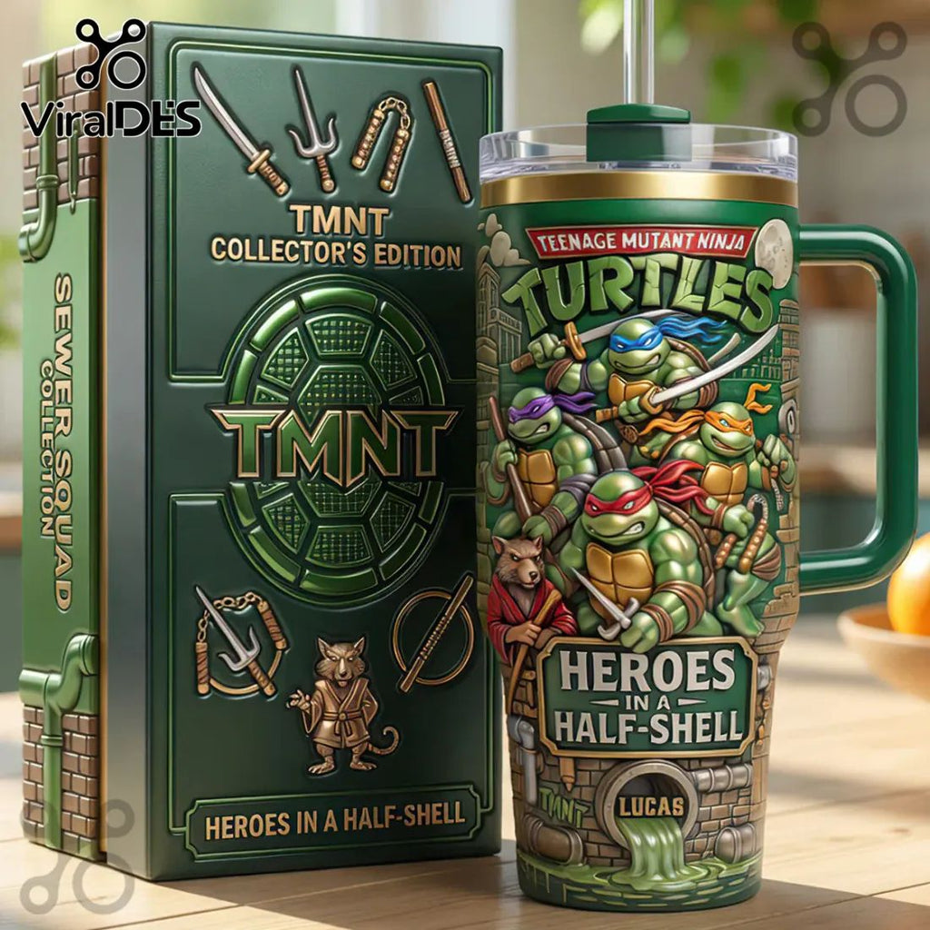 TMNT Sculpted 3D Embossed Stainless Steel Tumbler