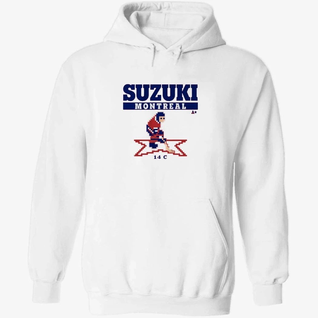 Nick Suzuki Retro Hockey Montreal T-Shirt