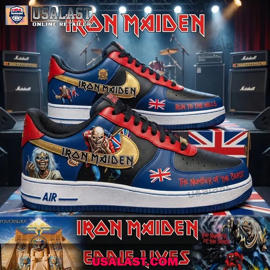 Iron Maiden The Number Of The Beast Air Force 1 Sneakers Shoes