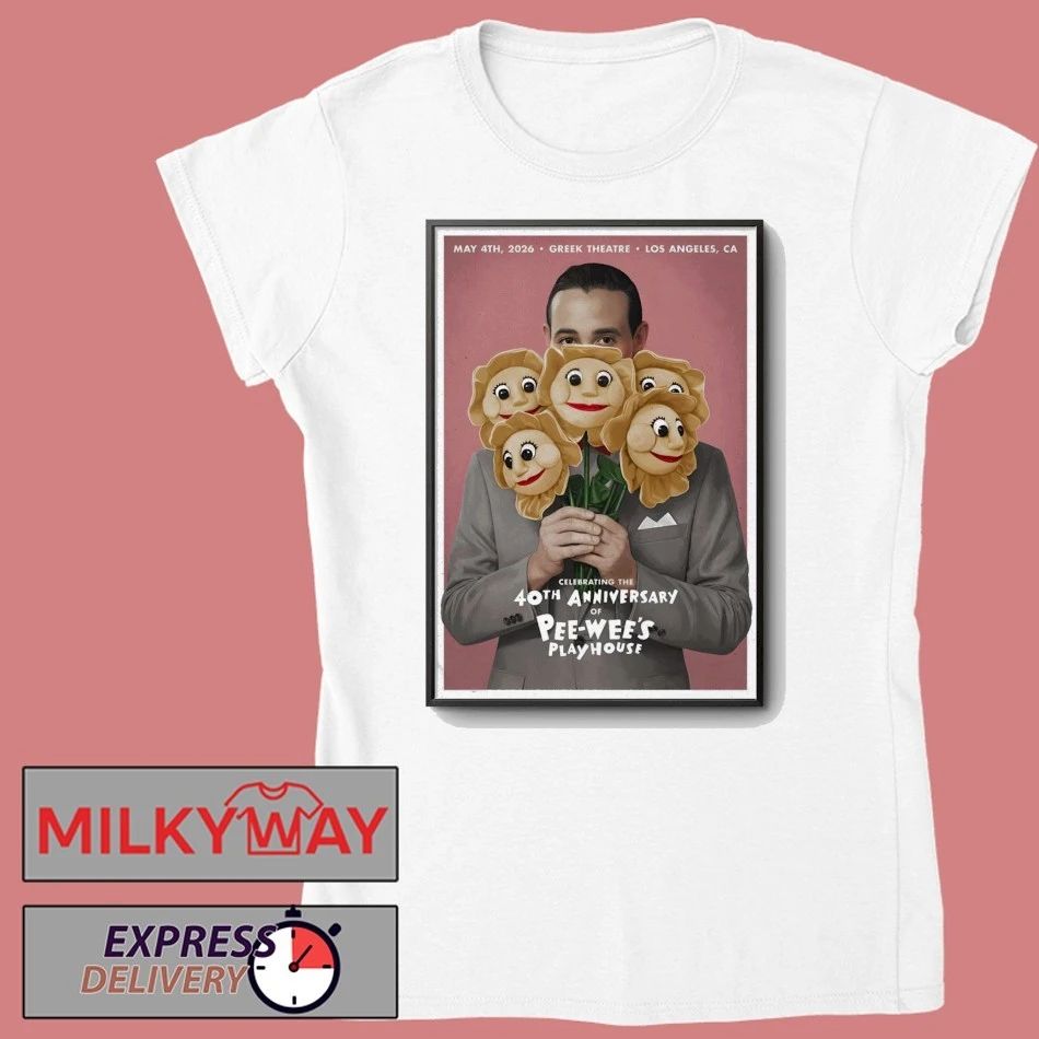 Pee-wee Herman Greek Theatre, Los Angeles CA May 4 2026 Poster shirt