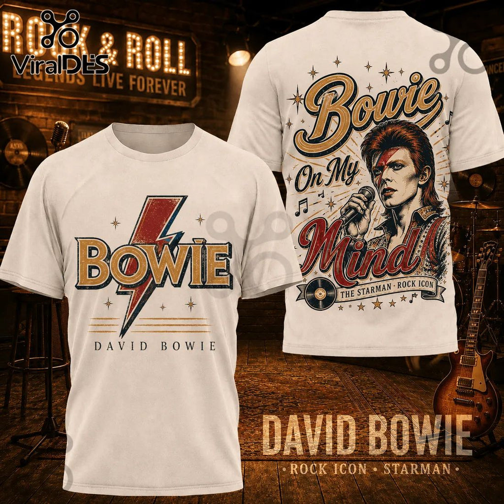 David Bowie Starman Tribute Retro Graphic T-Shirt