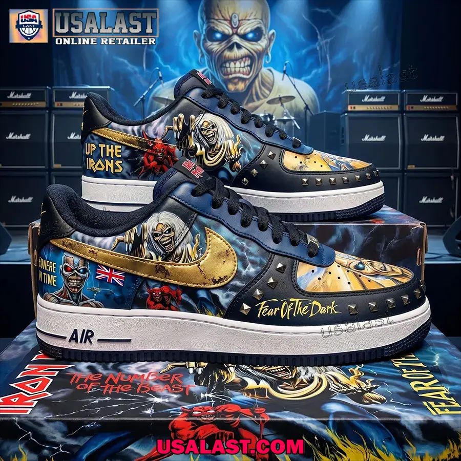 Iron Maiden Air Force 1 Sneakers Fear of The Dark Version