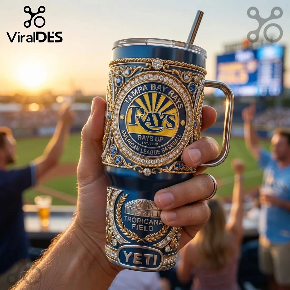 Tampa Bay Rays YETI Championship 40oz Stanley Tumbler