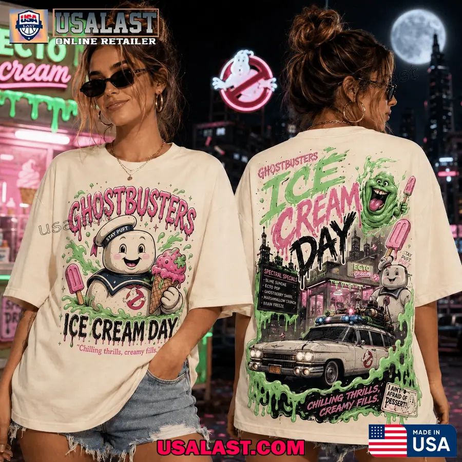 Ghostbusters Ice Cream Day Premium 3D Shirt